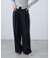 麻調合繊タックワイドパンツ