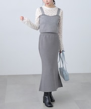 ラメビスチェマーメイドニットセットアップ