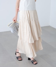 シャイニーフリルティアードスカート