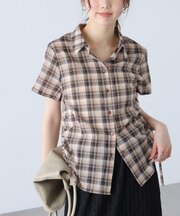 ドロストチェックシャツ