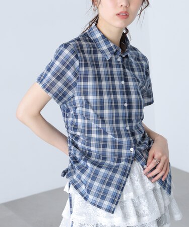 ドロストチェックシャツ