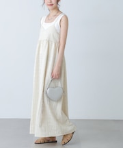 チェックジャガードキャミワンピース