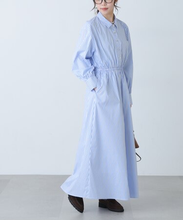ロングシャツワンピース