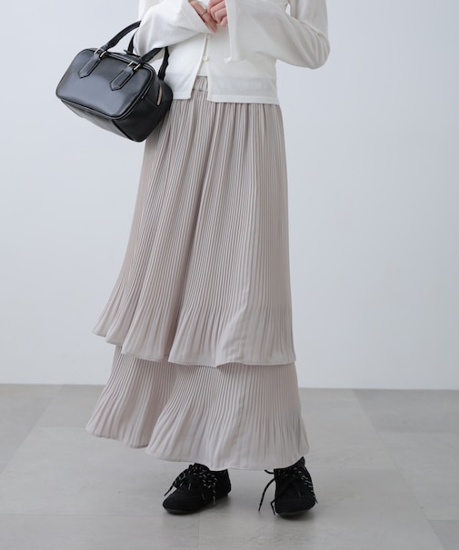消しプリーツティアードスカート