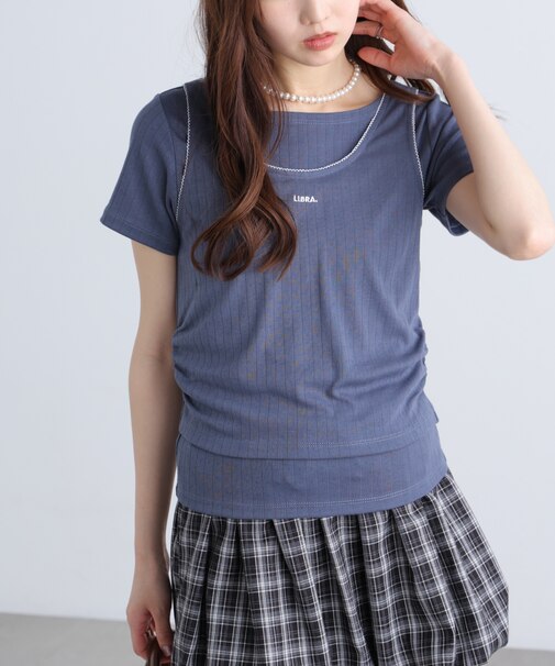 針抜きテレコTシャツタンクセット