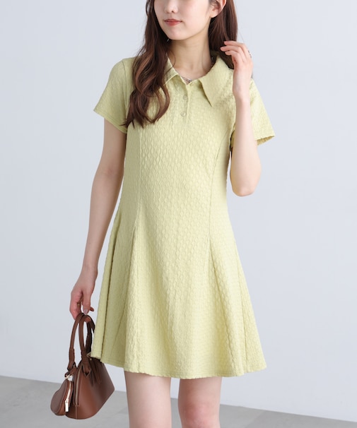 パネルフレアカットソーミニワンピース