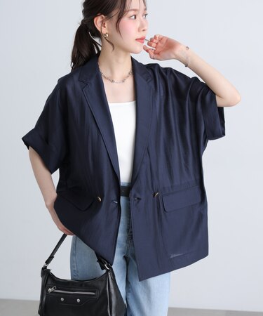〈MFM〉金ボタンシアー半袖ジャケット