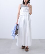 ペプラムキャミティアードワンピース