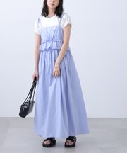 ペプラムキャミティアードワンピース