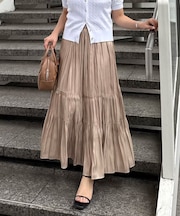 シャイニーティアードスカート