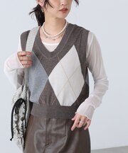 インターシャアーガイルベスト