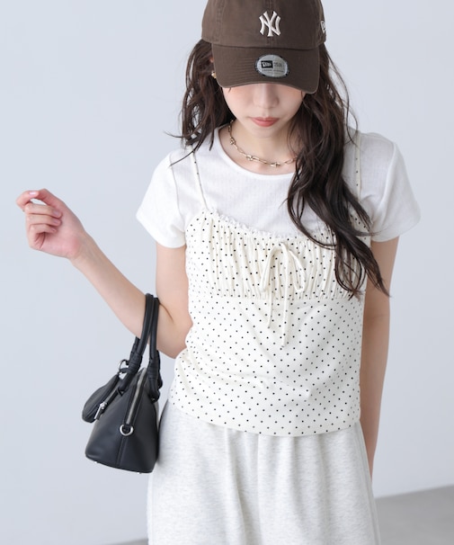 針抜きテレコTシャツ×アソートキャミセット