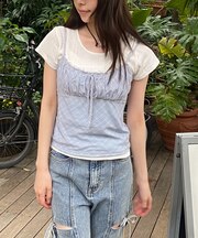 針抜きテレコTシャツ×アソートキャミセット
