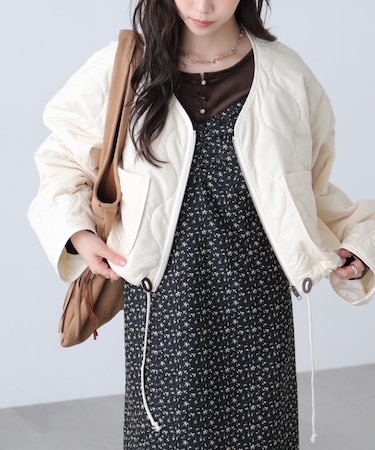 キルティングショートブルゾン