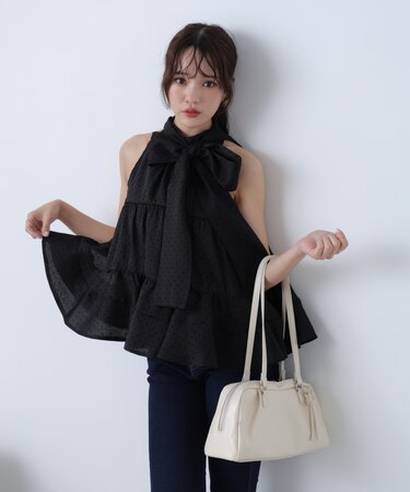 〈MFM〉シアードットティアードブラウス