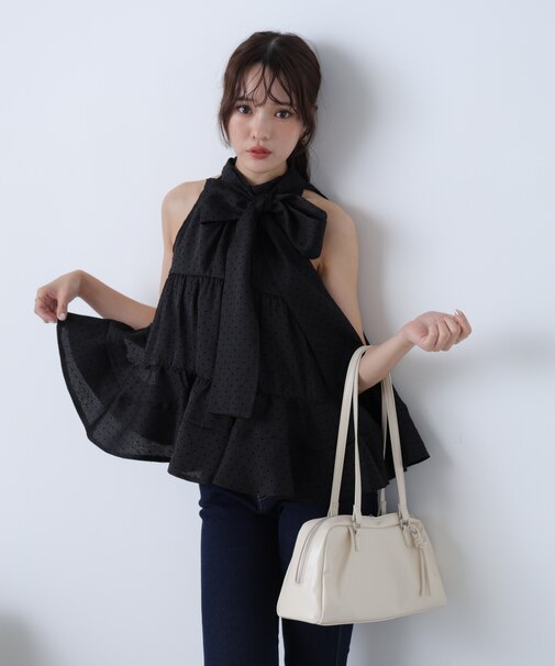 〈MFM〉シアードットティアードブラウス