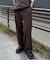 ウール調ワンタックワイドパンツ