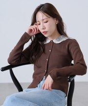 〈MFM〉レース襟ニット