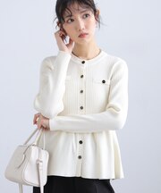 〈MFM〉ペプラムニットカーディガン