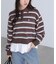 POLO BCS ボーダーポロニット