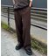 ウール調ワンタックワイドパンツ