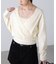 レースドッキングカシュクールニット
