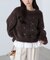 ハート刺繍シャギーニット