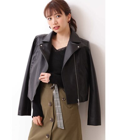 フェイクレザーライダースジャケット