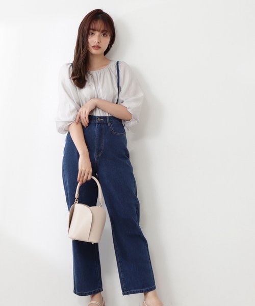 【タグ付き新品】サスペンダー付ワイドパンツ プロポーションボディドレッシング タグ付き新品】サスペンダー付ワイドパンツ プロポーション