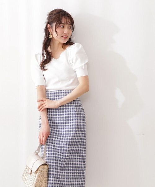 ◎極美品 ワンダーファクトリー 170A チェック スリーピース 銀ボタン 1 パフスリーブティアードチェックワンピース[商品：PN24AW-058