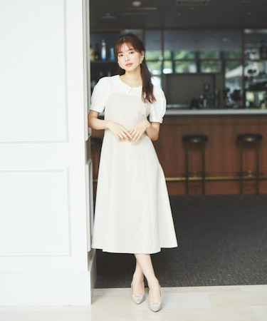 レトロカラードッキングワンピース