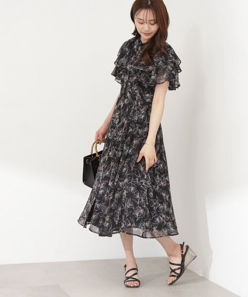 ①フラワーパーティー☆☆ PROPORTION BODY DRESSING｜ラッフルフリルフラワーワンピース