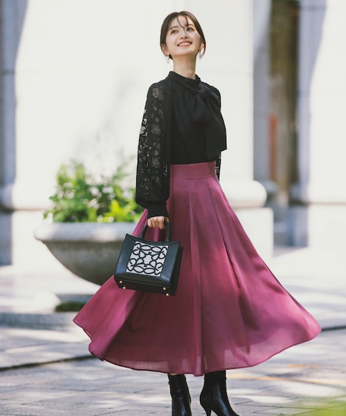 EDIT COLOGNE》シアータックフレアスカート｜プロポーションボディ