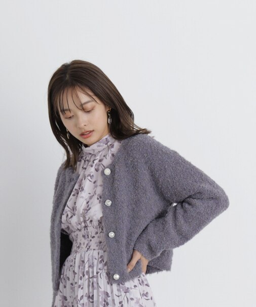 フラッフィーショートカーディガン