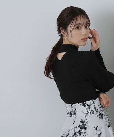 ポリエステルバックデザインニット