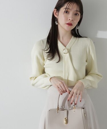 ボウタイキラリングランダムリブニット 24SS
