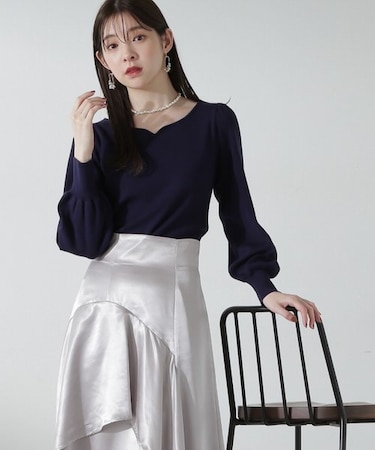 ハートカット総針ニット 24SS