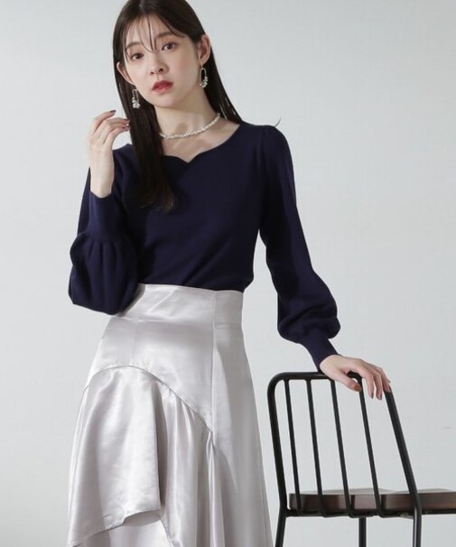 ハートカット総針ニット 24SS