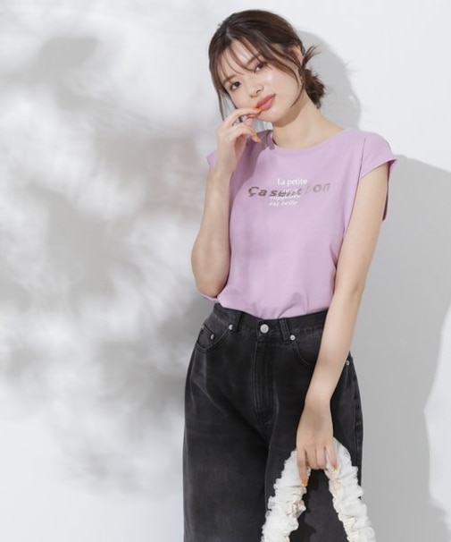 フレンチスリーブロゴTシャツ