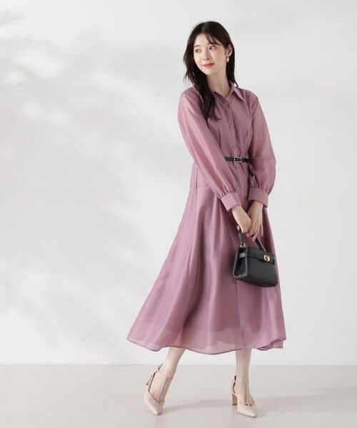 切り替えタックシャツワンピース24AW｜プロポーションボディ