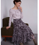 ニュアンス柄ヘムフレアスカート24AW