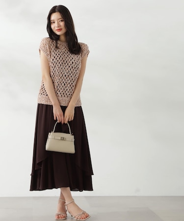 テープヤーンニット×キャミワンピースセット24AW