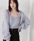 シャイニーフェザーアンサンブルニット　WEB限定カラー：パープル24AW