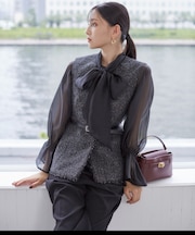 2wayシアーボウタイブラウス24AW