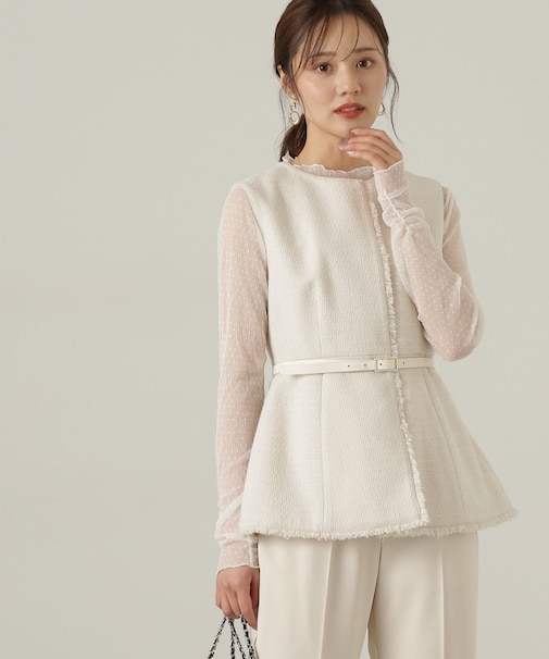 チュールドットトップス24AW