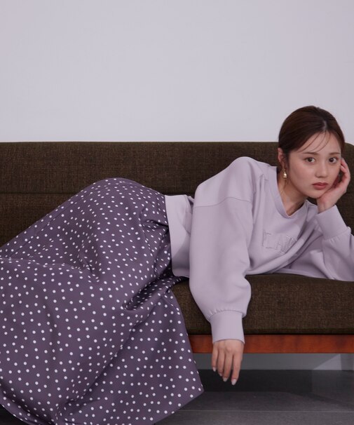 ランダムドットタックフレアスカート24AW