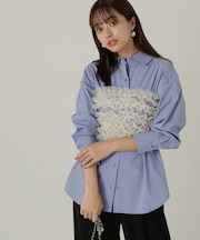 チュールビスチェ付シャツ24AW