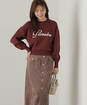 パールロゴニット　WEB限定カラー：ブラウン　24AW