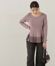 フェザーペプラムニット　24AW