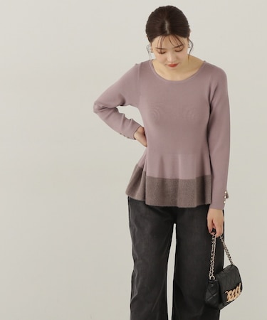 フェザーペプラムニット　24AW